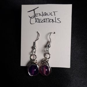 Amethyst drop earrings